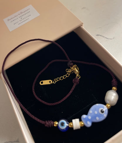 Collana Summerfish Burgundy