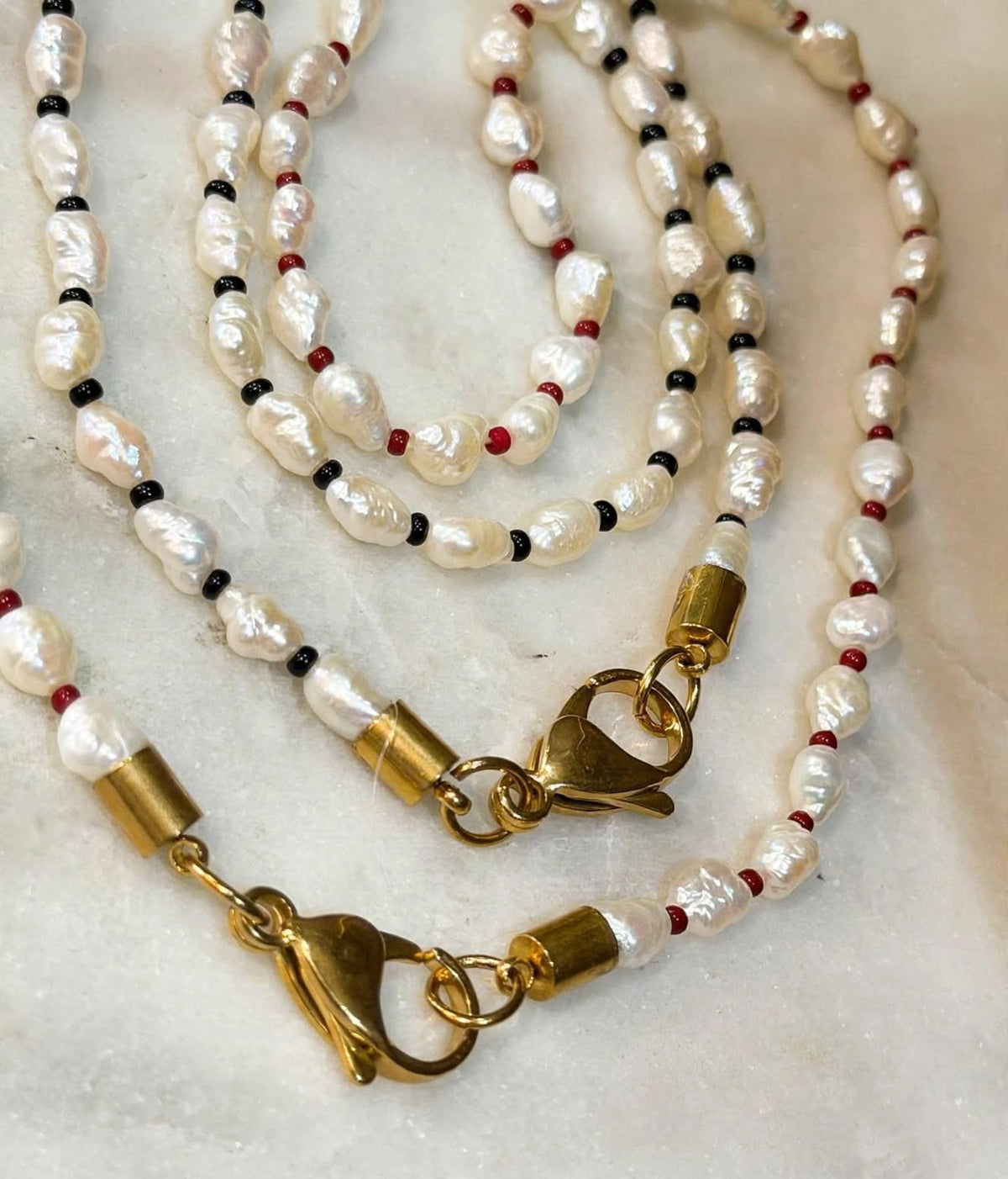 Collana perle base e microperline
