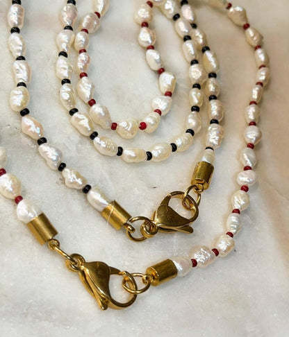 Collana perle base e microperline