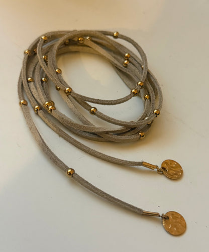 NAVAJO Choker Suede/GOLD