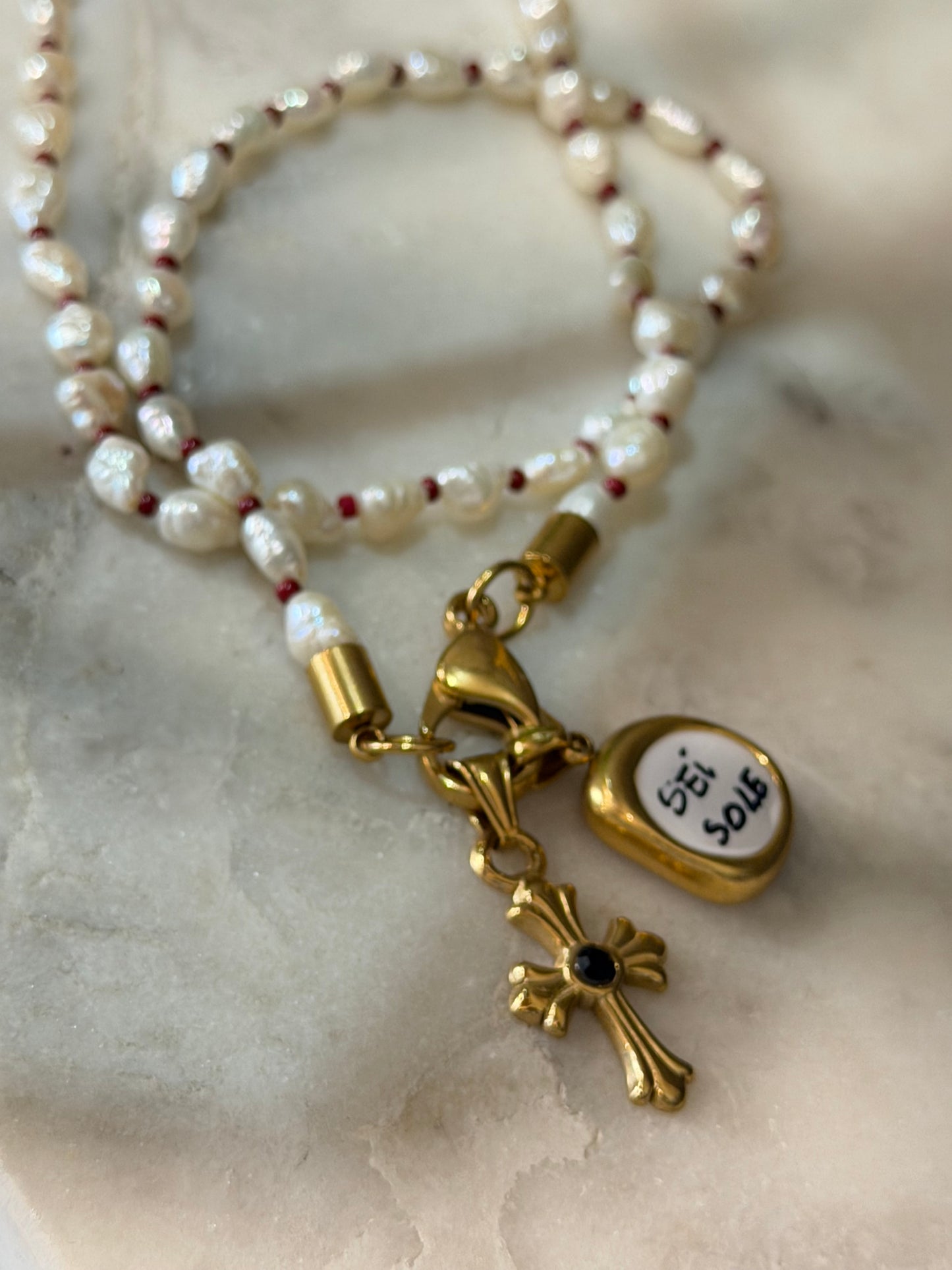 Collana perle base e microperline
