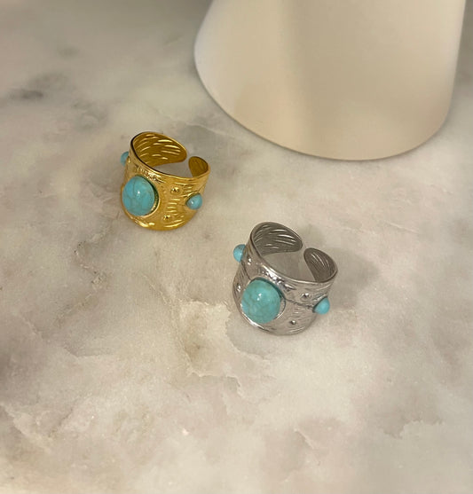 Anello pietre Turchesi