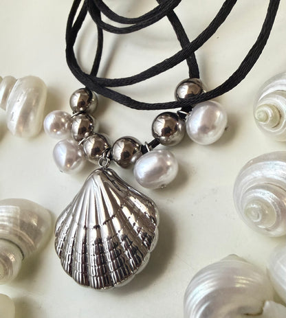 CHOKER Conchiglia & Perle