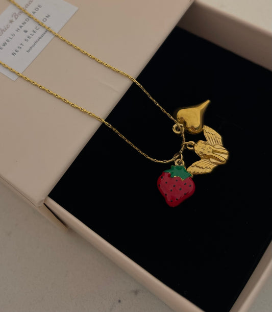 Collana Fragolina Multicharms