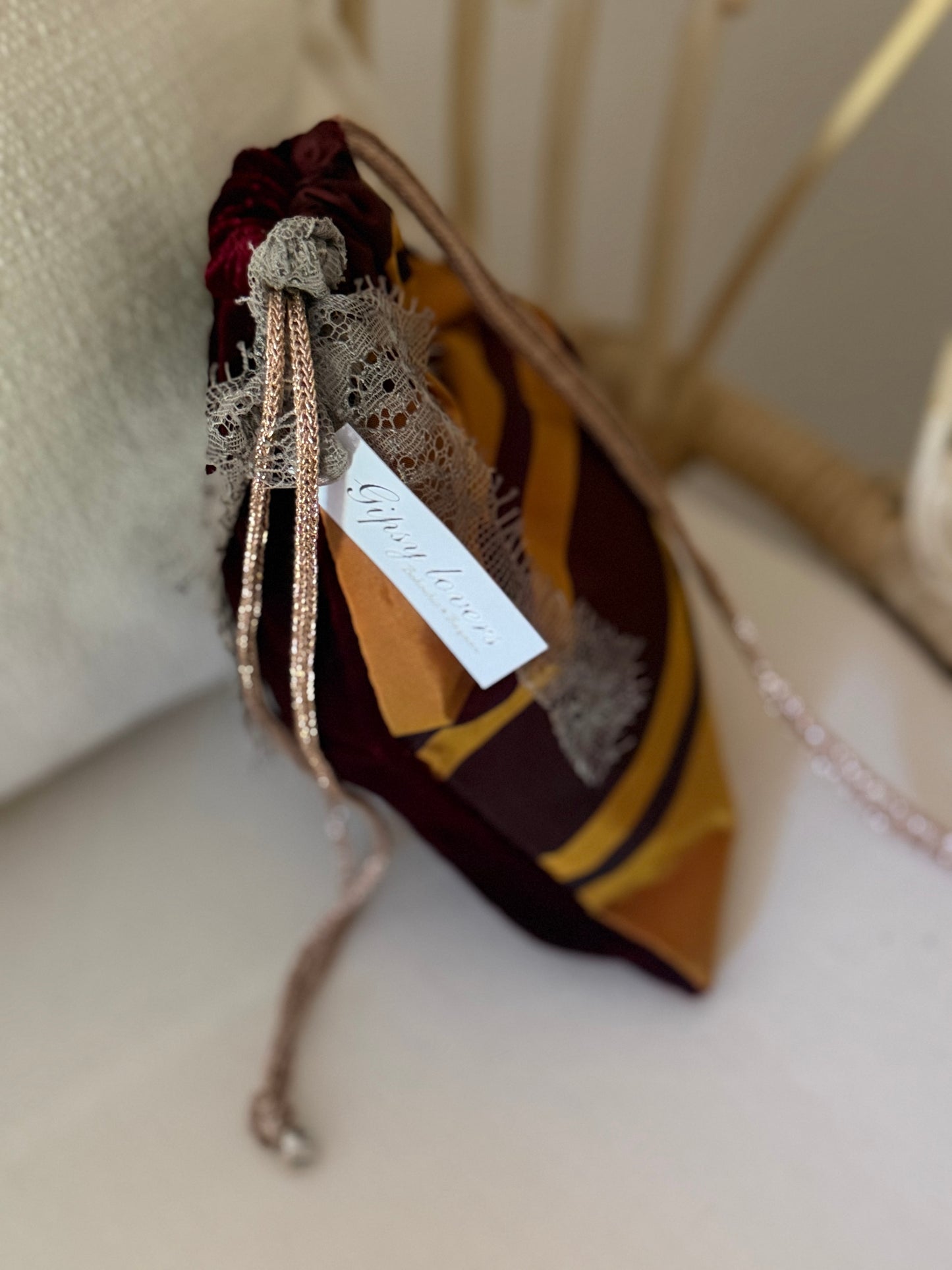 BATIK Ocra/Burgundy