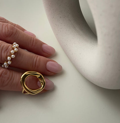 Anello perle girotondo