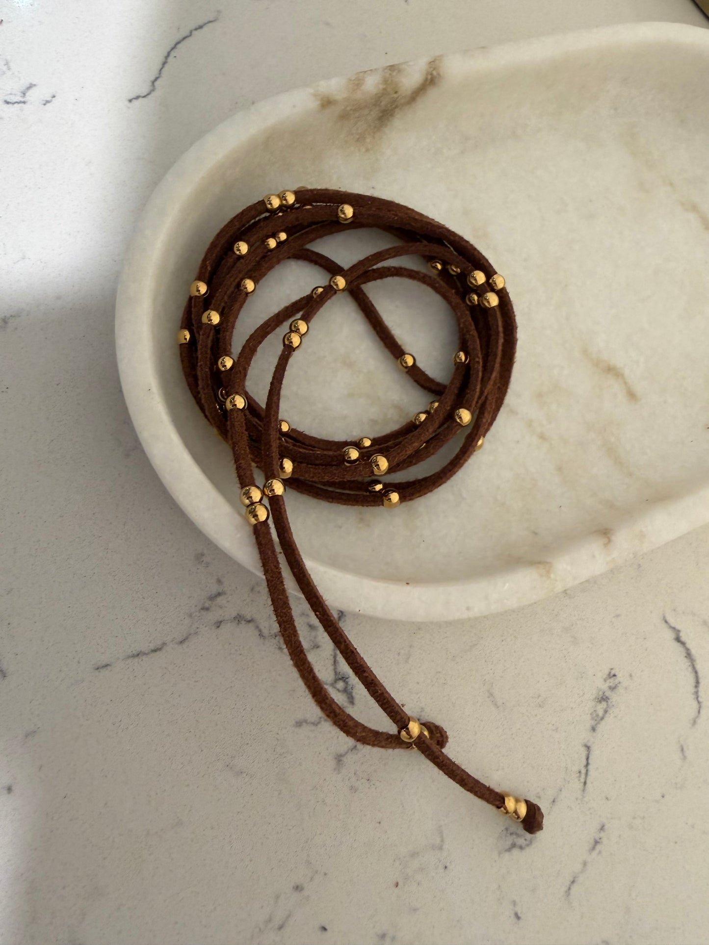 NAVAJO Choker Suede/GOLD