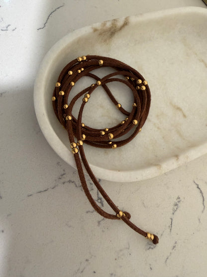 NAVAJO Choker Suede/GOLD