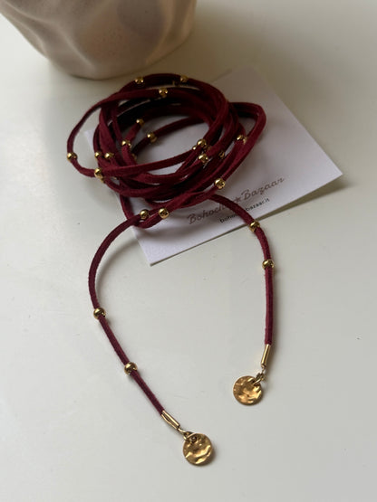 NAVAJO Choker Suede GOLD