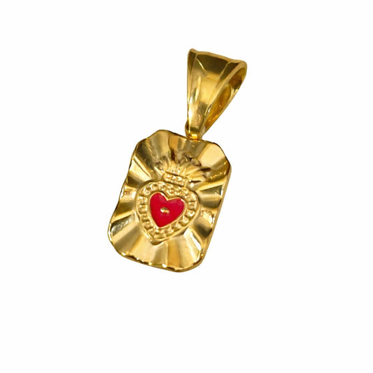 Targhetta cuore smaltato
