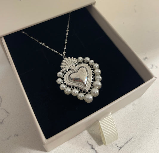 cuore Silver Perle Bohem