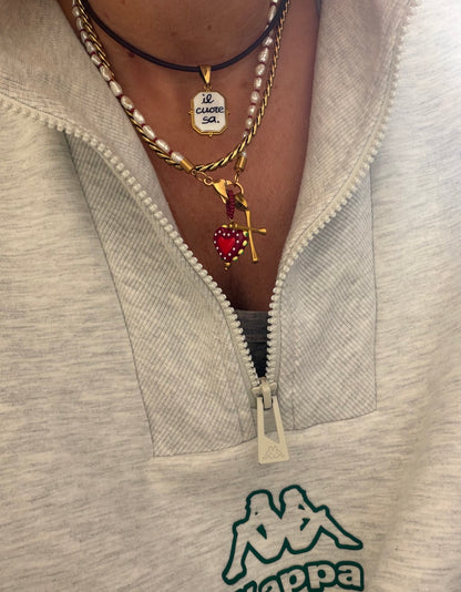 Collana perle e microperline