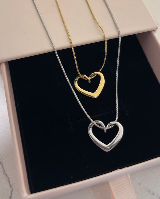Collana cuore tubolare