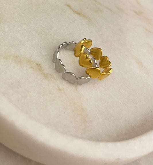 Anello cuoricini Bold