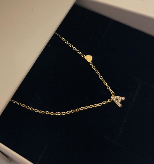 Collana iniziale Zirconata Gold
