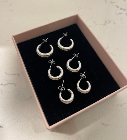 Lunette 🌙Silver Mini Hoops