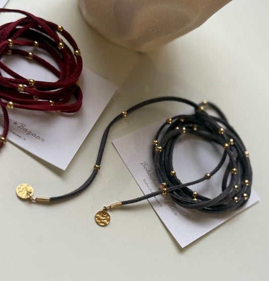 NAVAJO Choker Suede GOLD