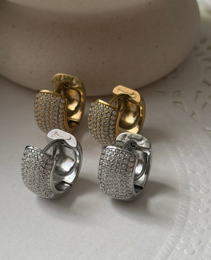 CHUNKY pavè mini Hoops