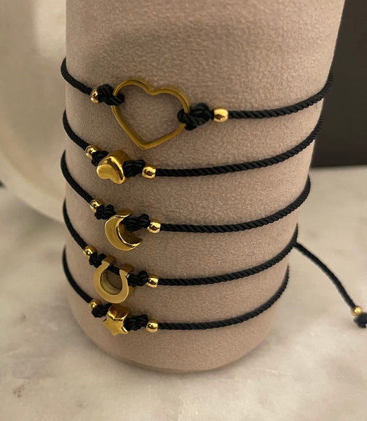 Braccialetto cordino nero