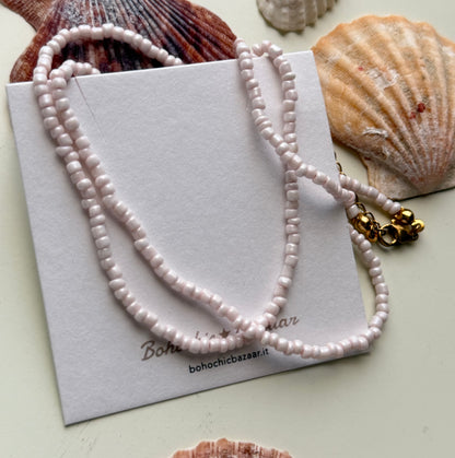 Collana perline doppio giro