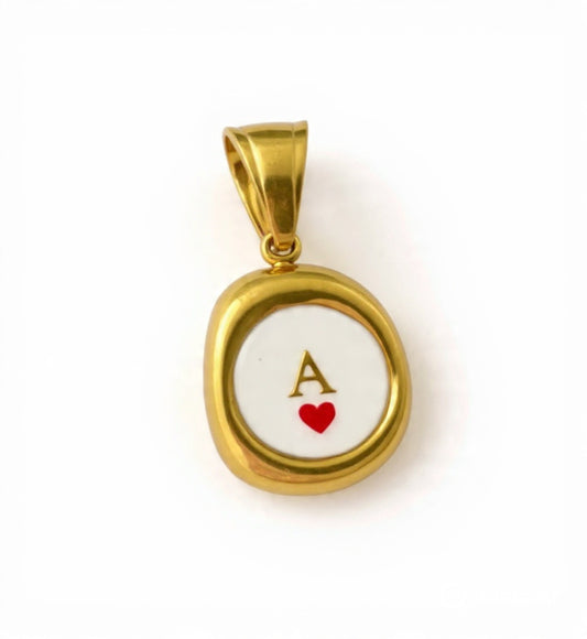 Medaglietta Bold Iniziale GOLD + ❤️ PERSONALIZZABILE