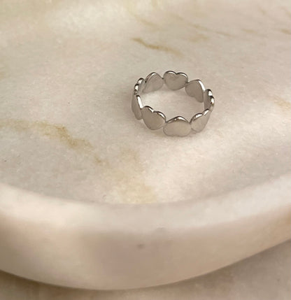 Anello cuoricini Bold
