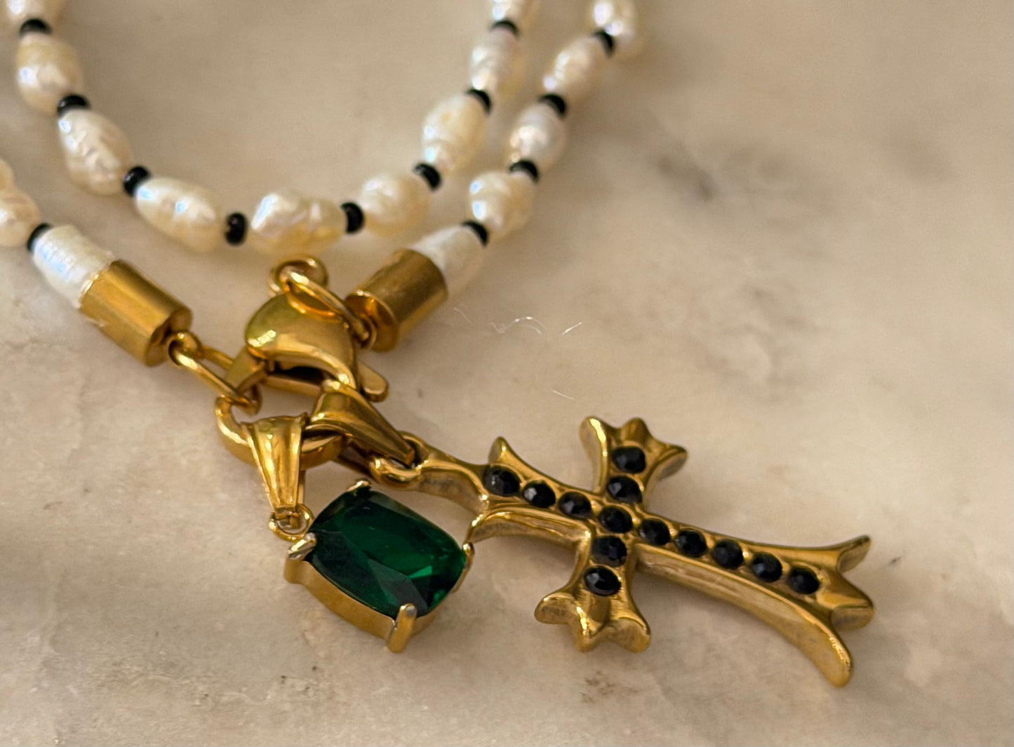 Collana perle base e microperline