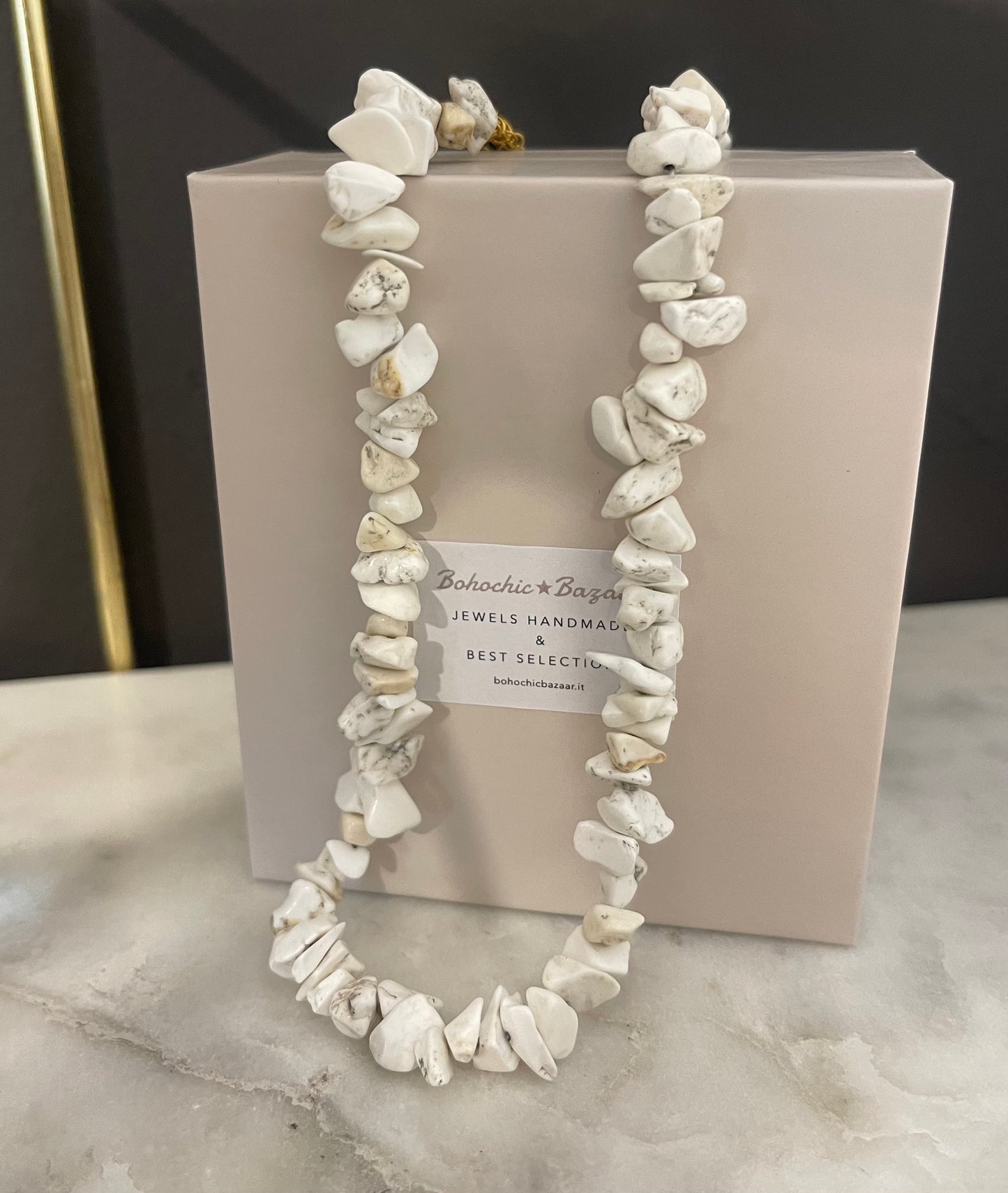 Collana Chips Bianco Aulite