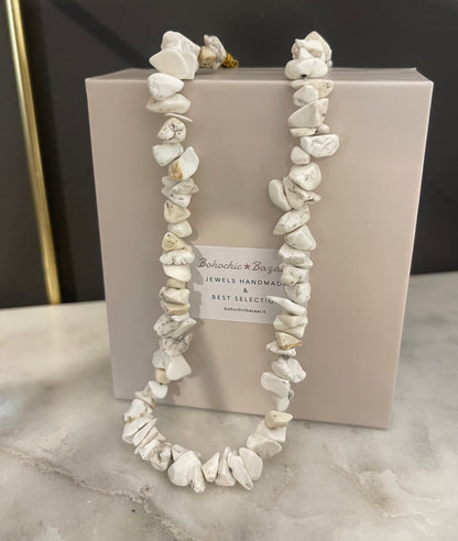 Collana Chips Bianco Aulite