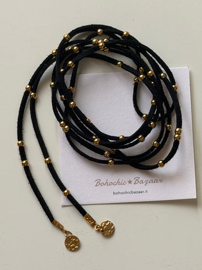 NAVAJO Choker Suede GOLD