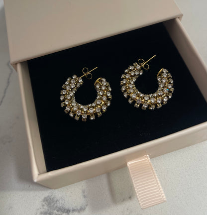 Chunky Diamond Hoops