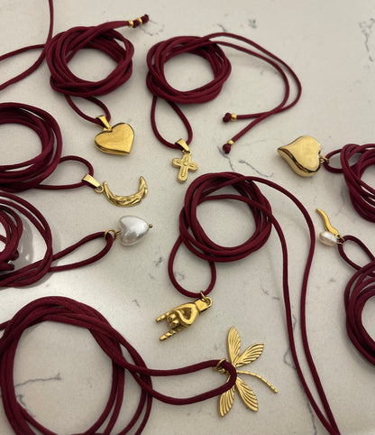 Choker Satin Burgundy