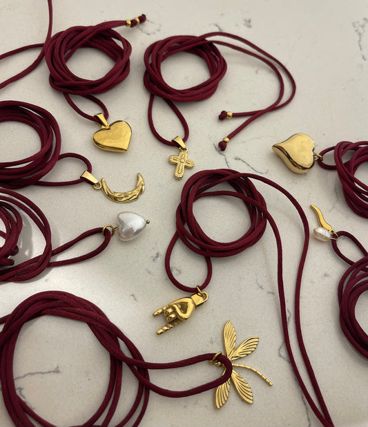 Choker Satin Burgundy