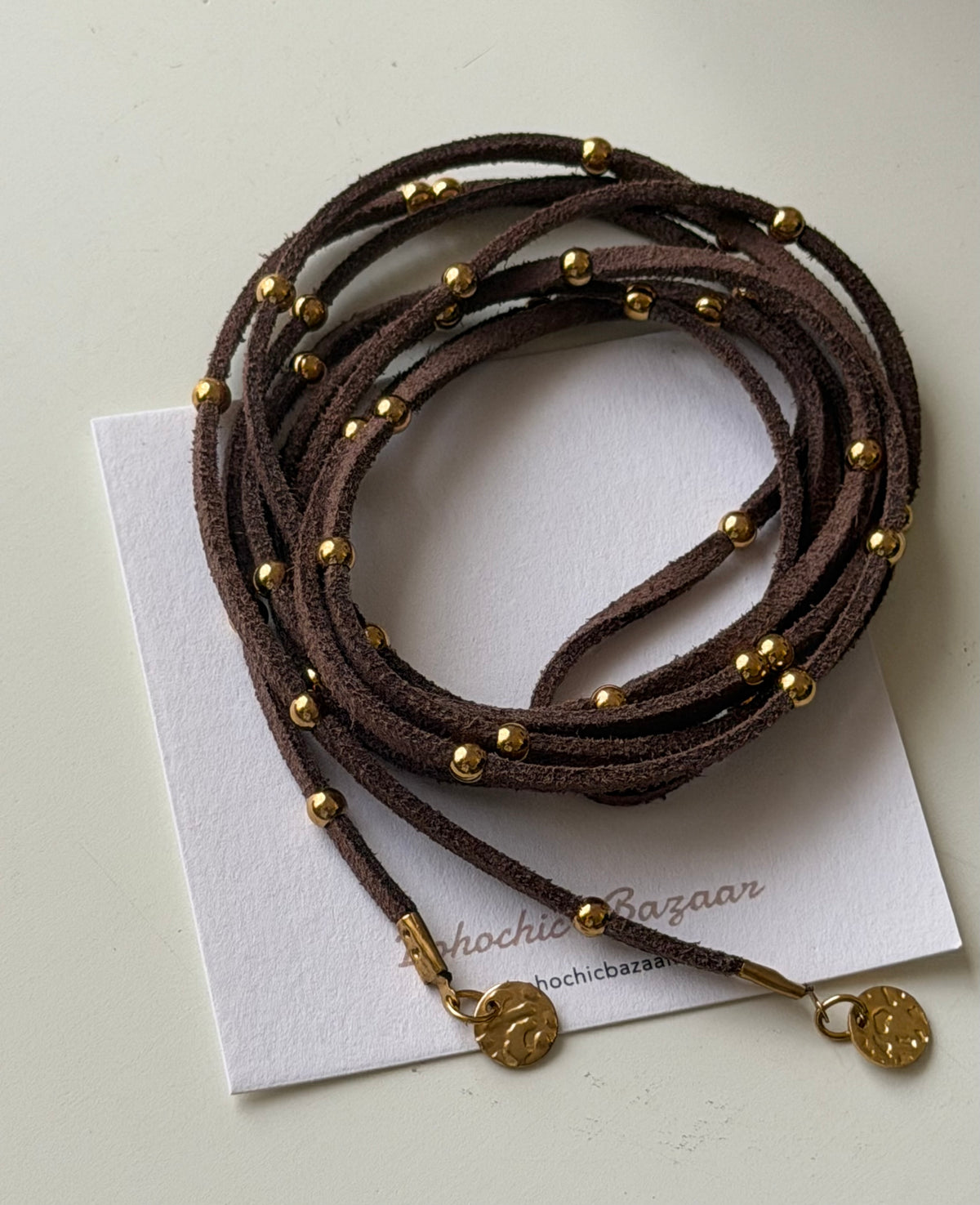 NAVAJO Choker Suede GOLD
