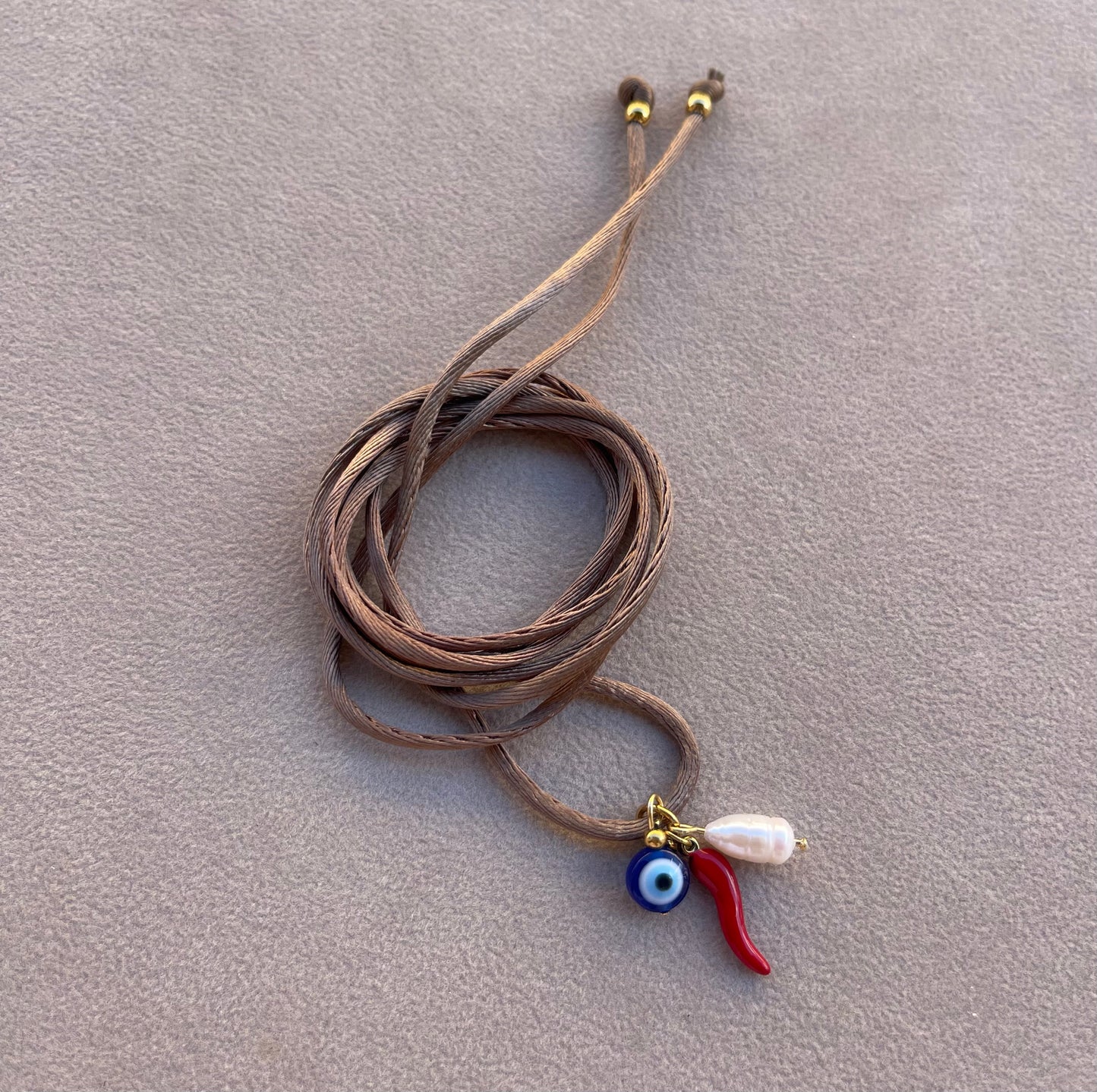 Choker Satin Multicharms