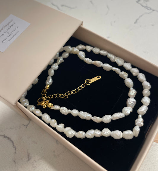 Collana Perle sassolini