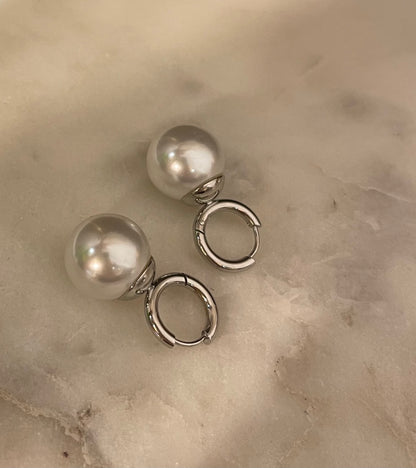 Mini Hoops Chunky Perla
