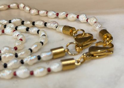 Collana perle base e microperline