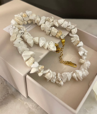 Collana Chips Bianco Aulite