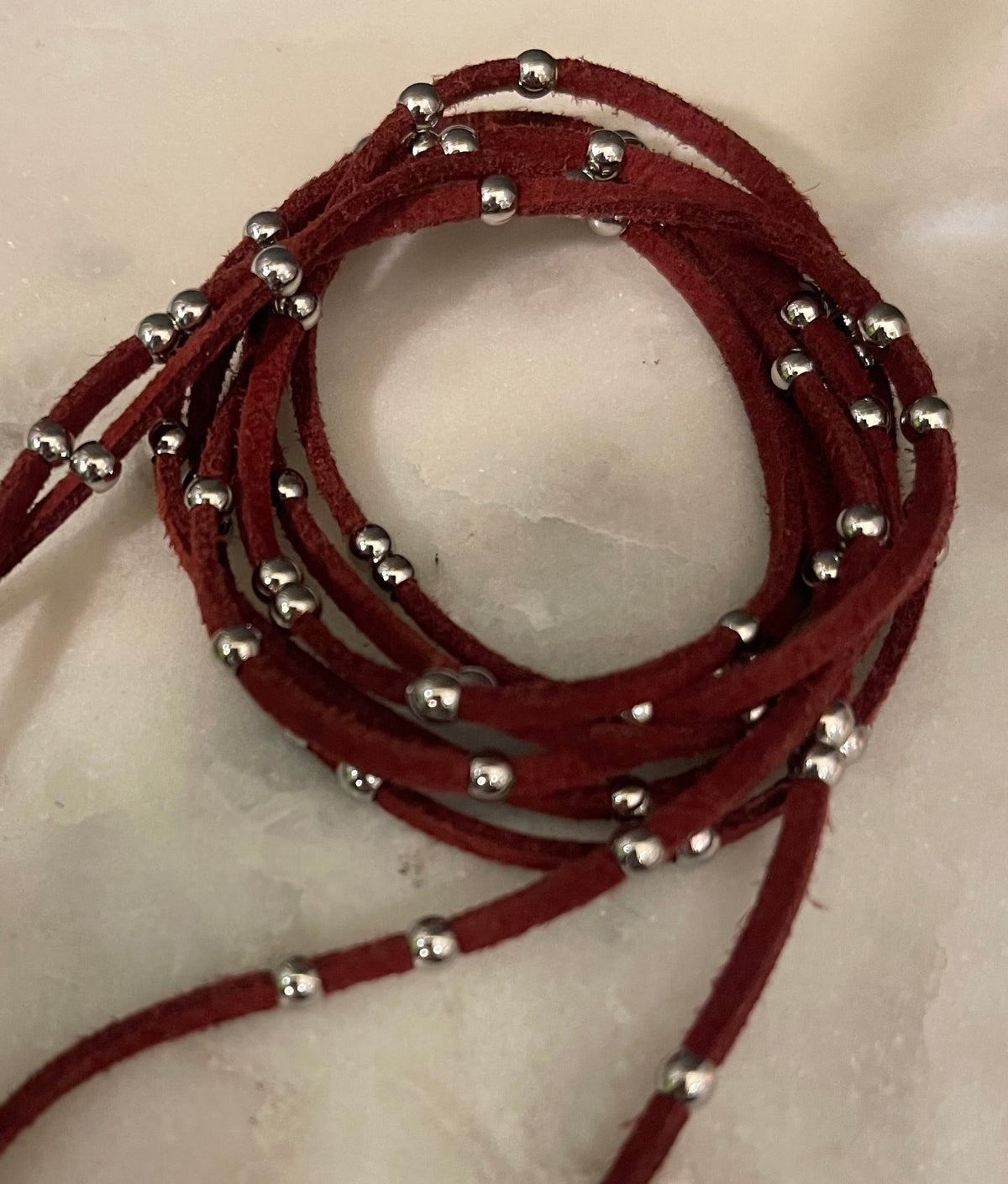 NAVAJO CHOKER Suede/SILVER