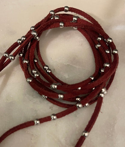 NAVAJO CHOKER Suede/SILVER