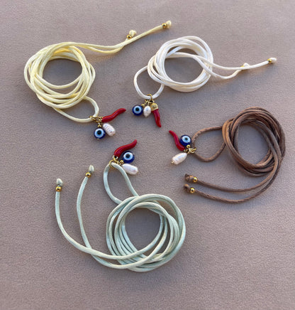 Choker Satin Multicharms