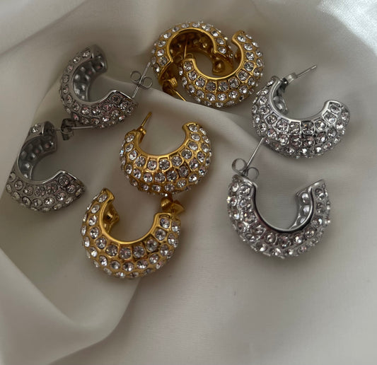 Bomb Diamond Hoops