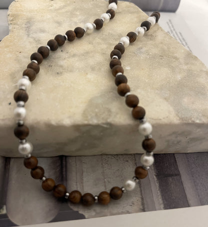 Collana Perle & Legno